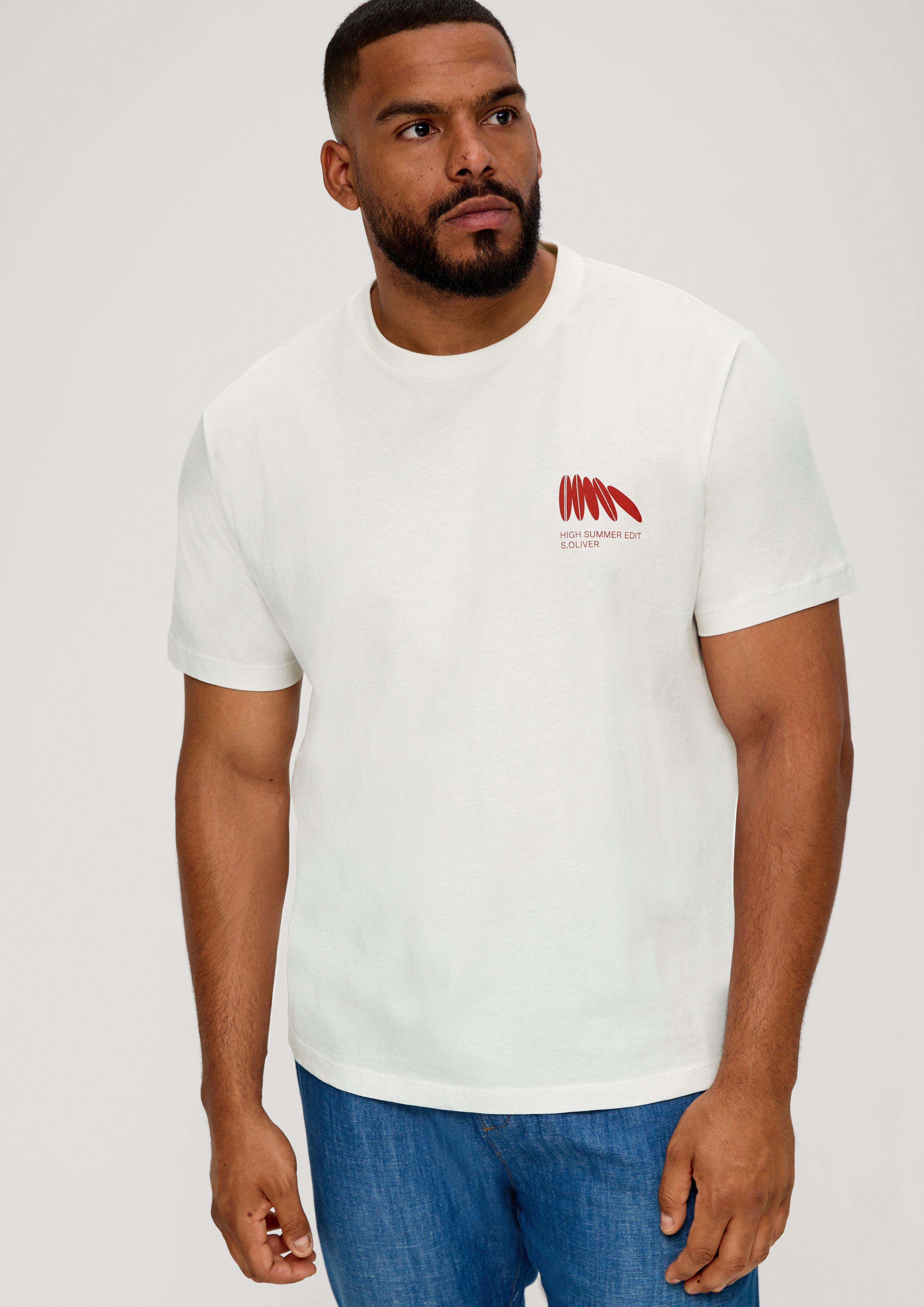 Baumwoll-Shirt mit Frontprint  2135646-01D2