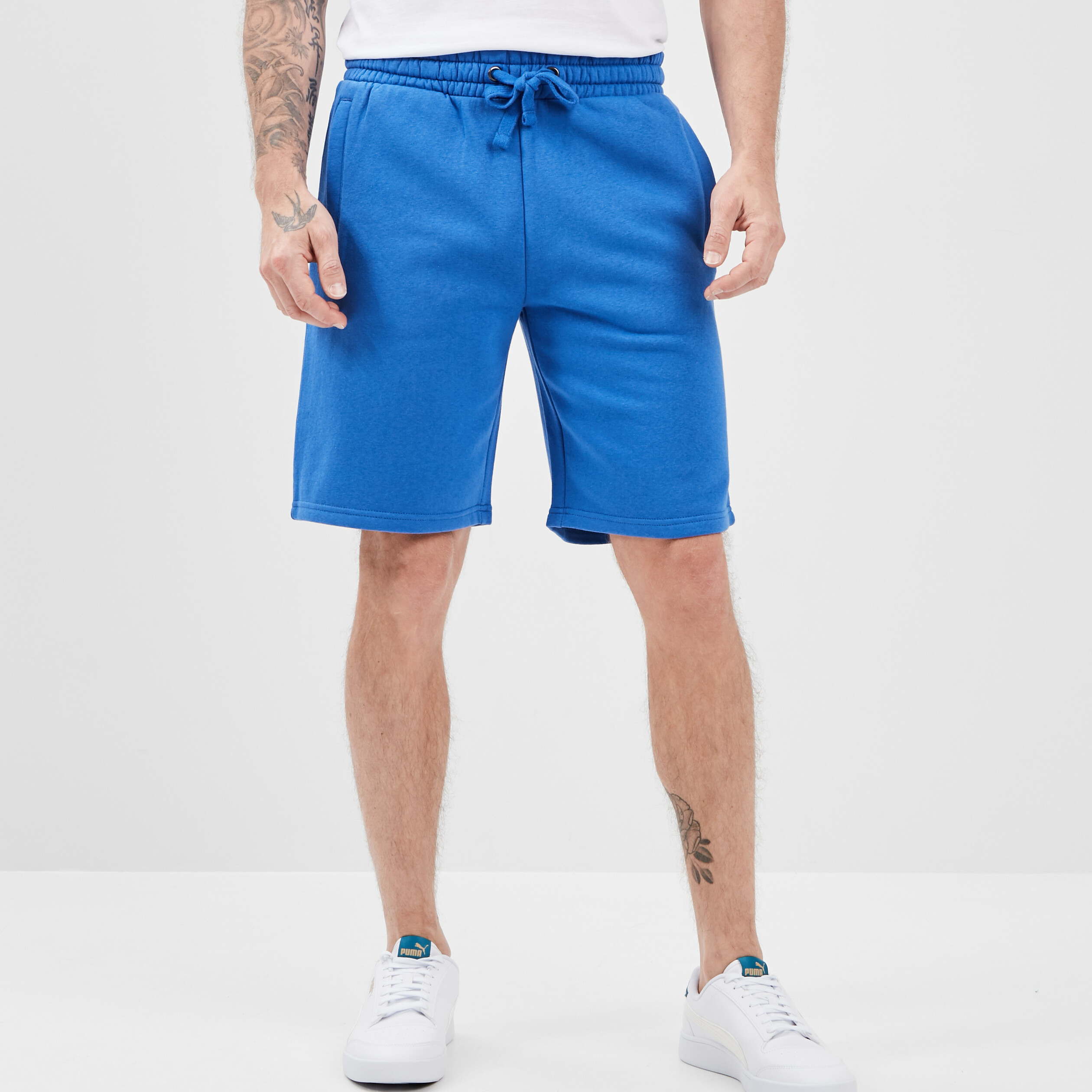 Short molletonné droit bleu roi homme | La Halle