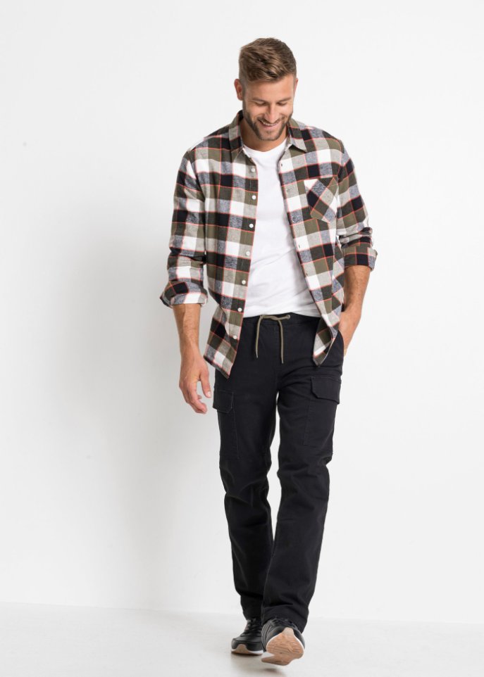 Regular Fit Thermo-Stretch-Schlupfhose, Straight