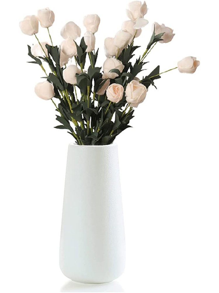 aikidio Bodenvase Weiß Matt Vase für Pampasgras,für Home Dekor. (1 St)