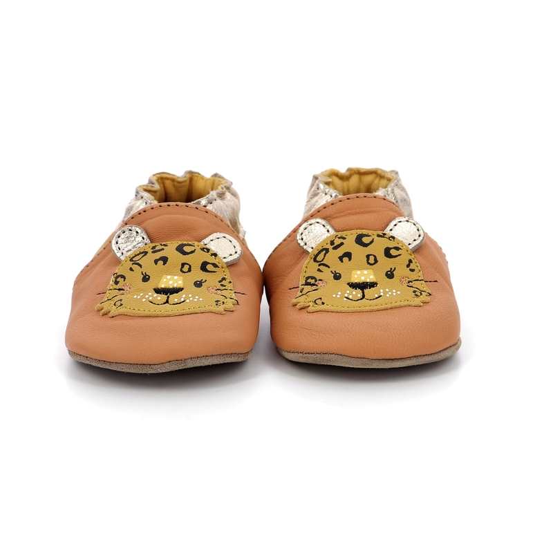Chaussons cuir tannage vegetal Leopardo