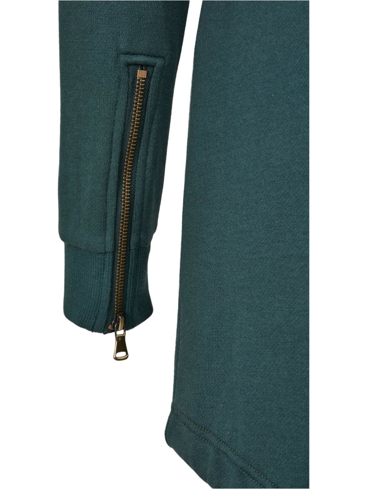 Urban Classics Urban Classics Zip-Kapuzenpullover in bottlegreen günstig kaufen
