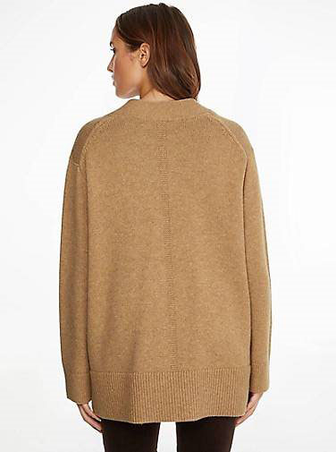 TOMMY HILFIGER Damen Strickjacke WOOL BLEND CARDIGAN Oversized Fit
