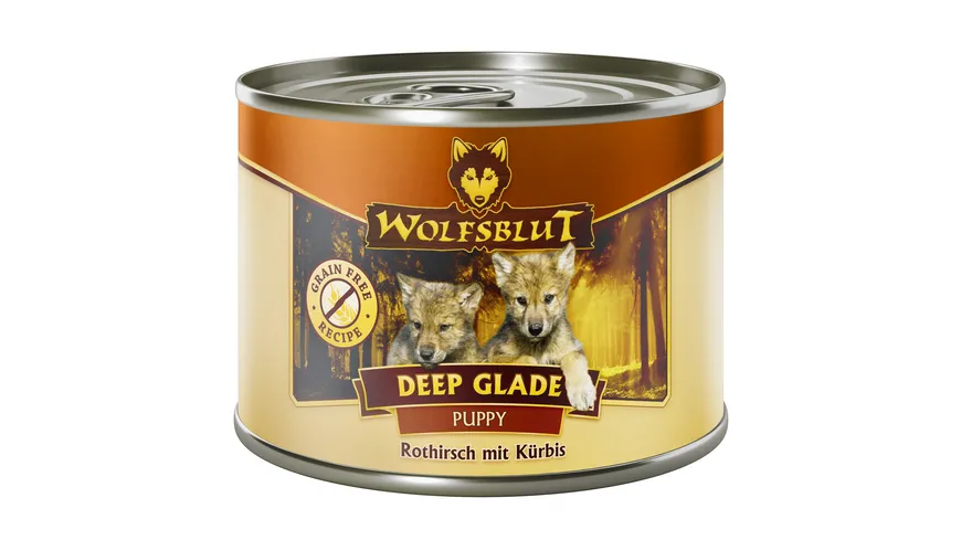 Wolfsblut Hundenassfutter Deep Glade Puppy Rothirsch & Kürbis 200 g