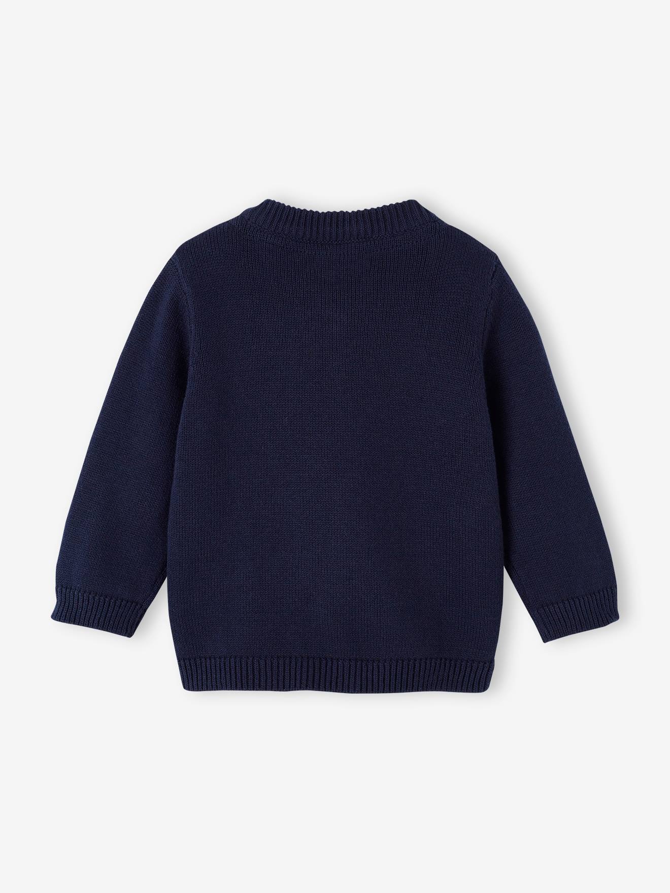 Vertbaudet Baby Cardigan BASIC Oeko-Tex, personalisierbar - marine