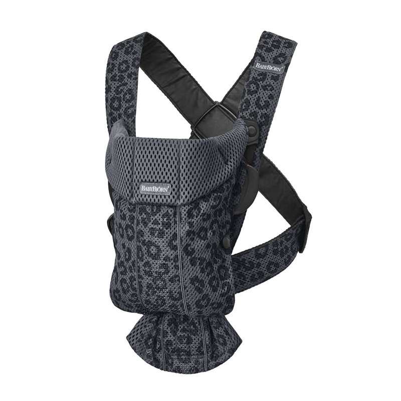 Porte-bébé Mini anthracite et léopard mesh 3D BabyBjörn