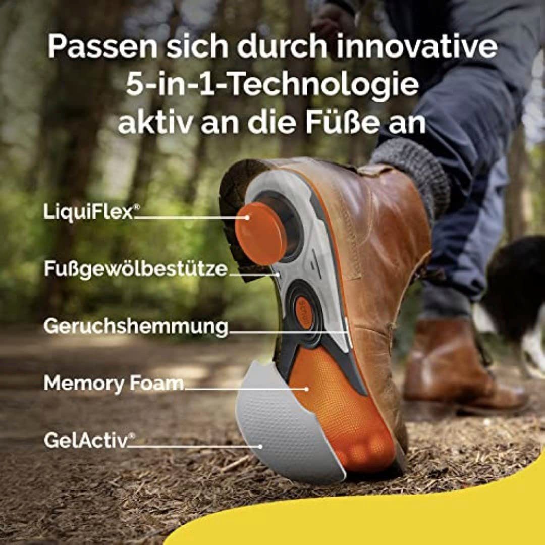 Scholl Einlegesohlen LiquiFlex Extra Support, Komforteinlegesohlen - Mehr Polsterung durch Memory Foam