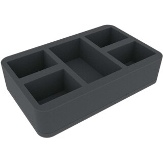 Feldherr 60 mm Half-Size Schaumstoffeinlage mit 5 Fächern