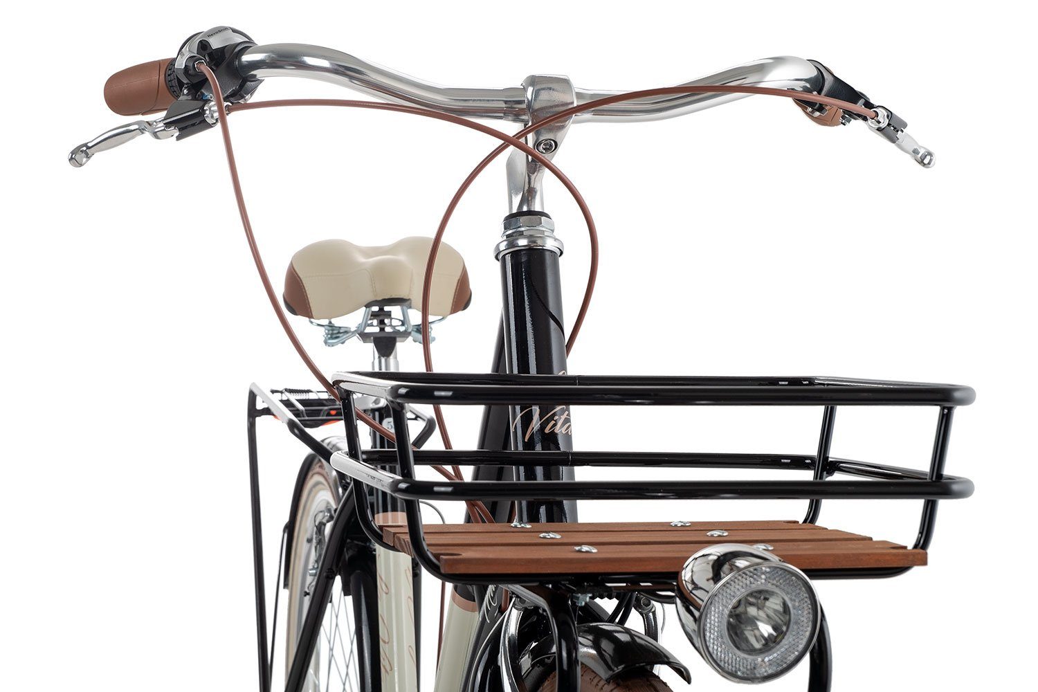 Maxim Cityrad La Vita, 7 Gang Shmano Tourney 7 Schaltwerk, Kettenschaltung, Citybike schwarz/grau