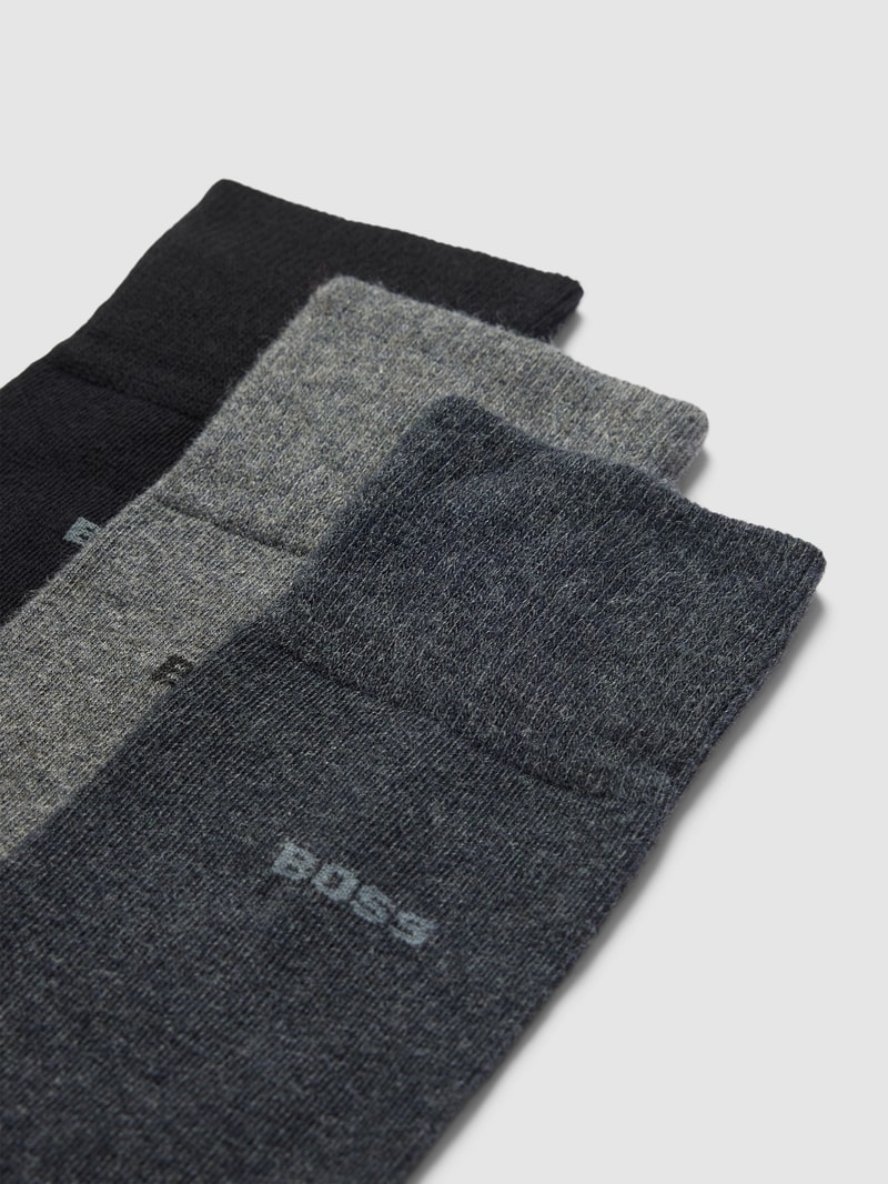 Socken mit Label-Detail im 3er-Pack in schwarz