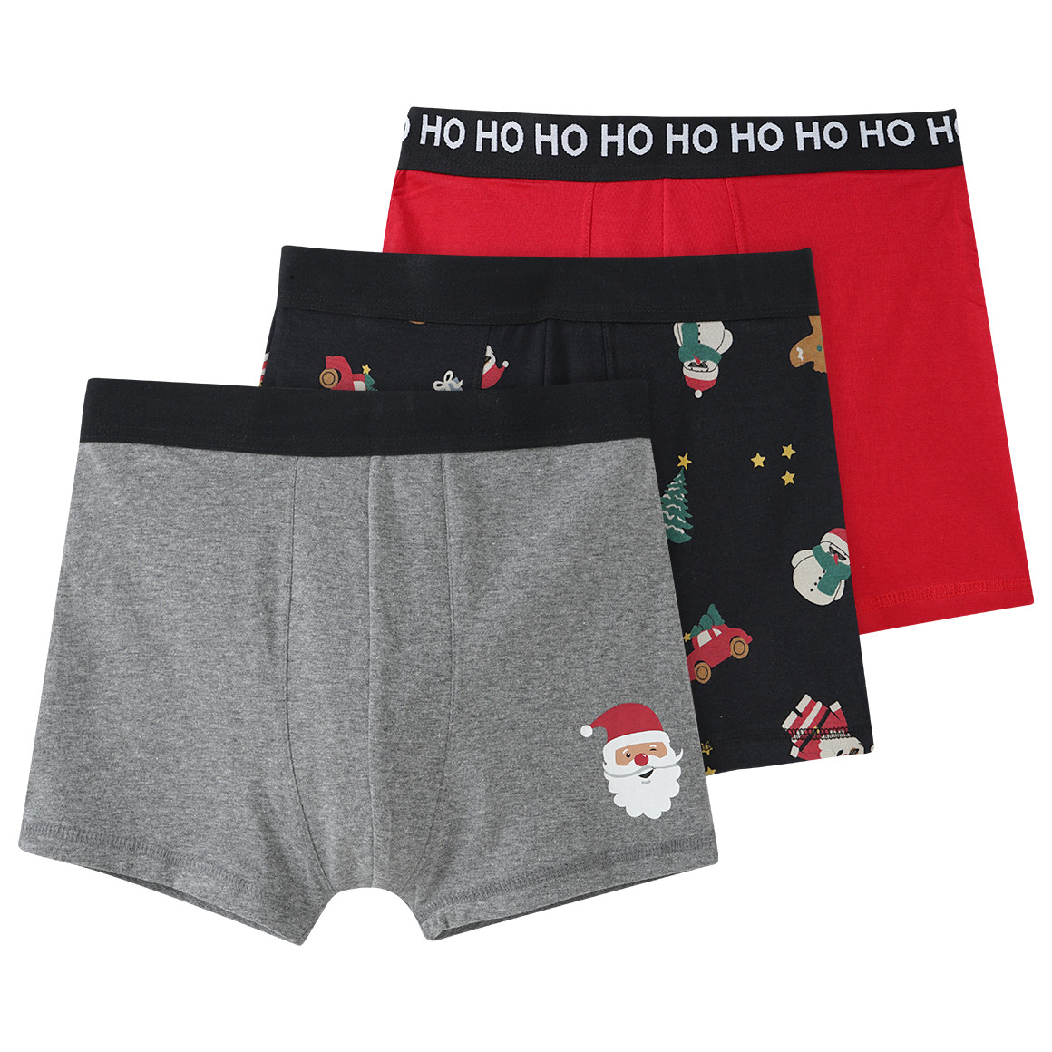 3 Herren Retroshorts im X-Mas-Look