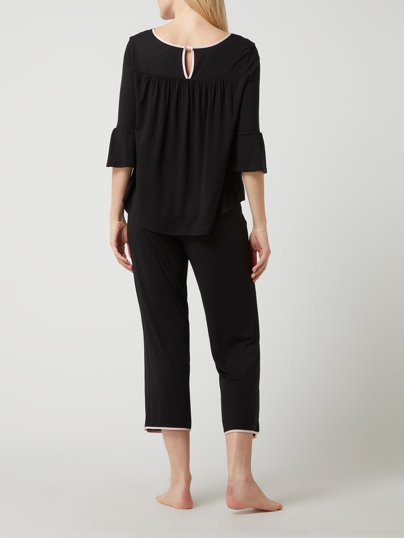 Pyjama mit Stretch-Anteil in schwarz