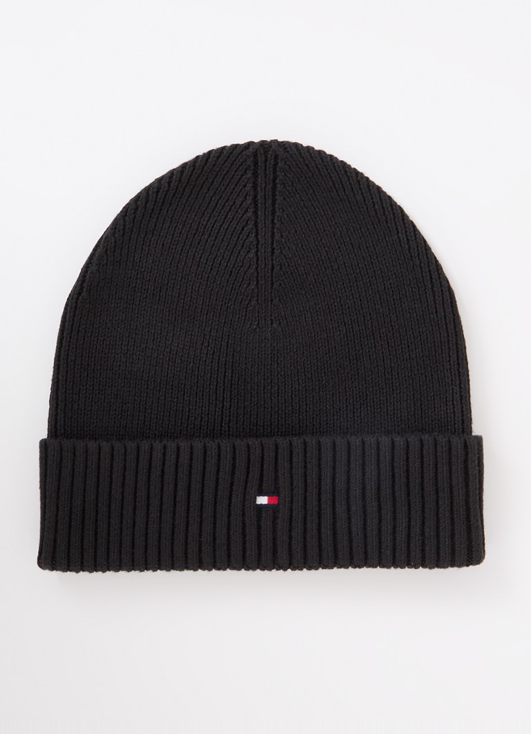 Tommy Hilfiger Flag Pima chunky knit hat with logo