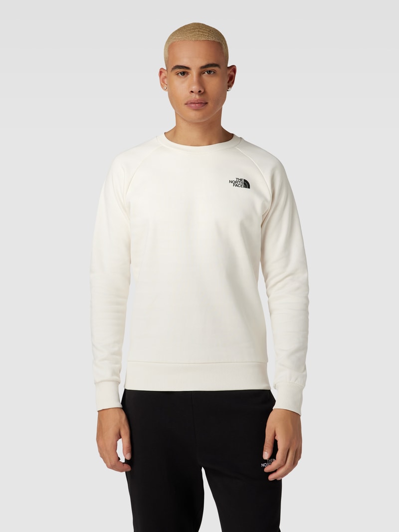 Sweatshirt mit Label-Print Modell 'RAGLAN' in beige