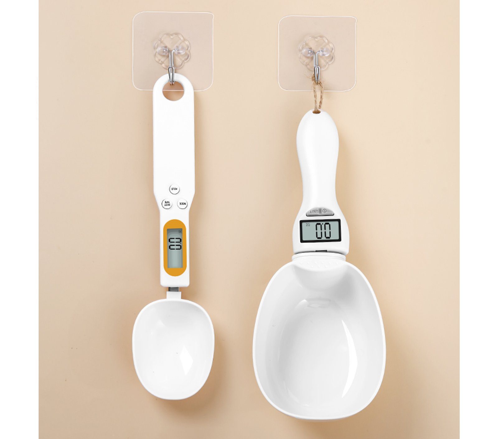 Zedelmaier Löffelwaage Digitale Löffelwaage für Gewürze,Mehl,Flüssigkeit,Hunde-/Katzenfutter, Messlöffel bis 800g, d=1g,LCD-Display,TARE,abnehmbare Wiegelöffel