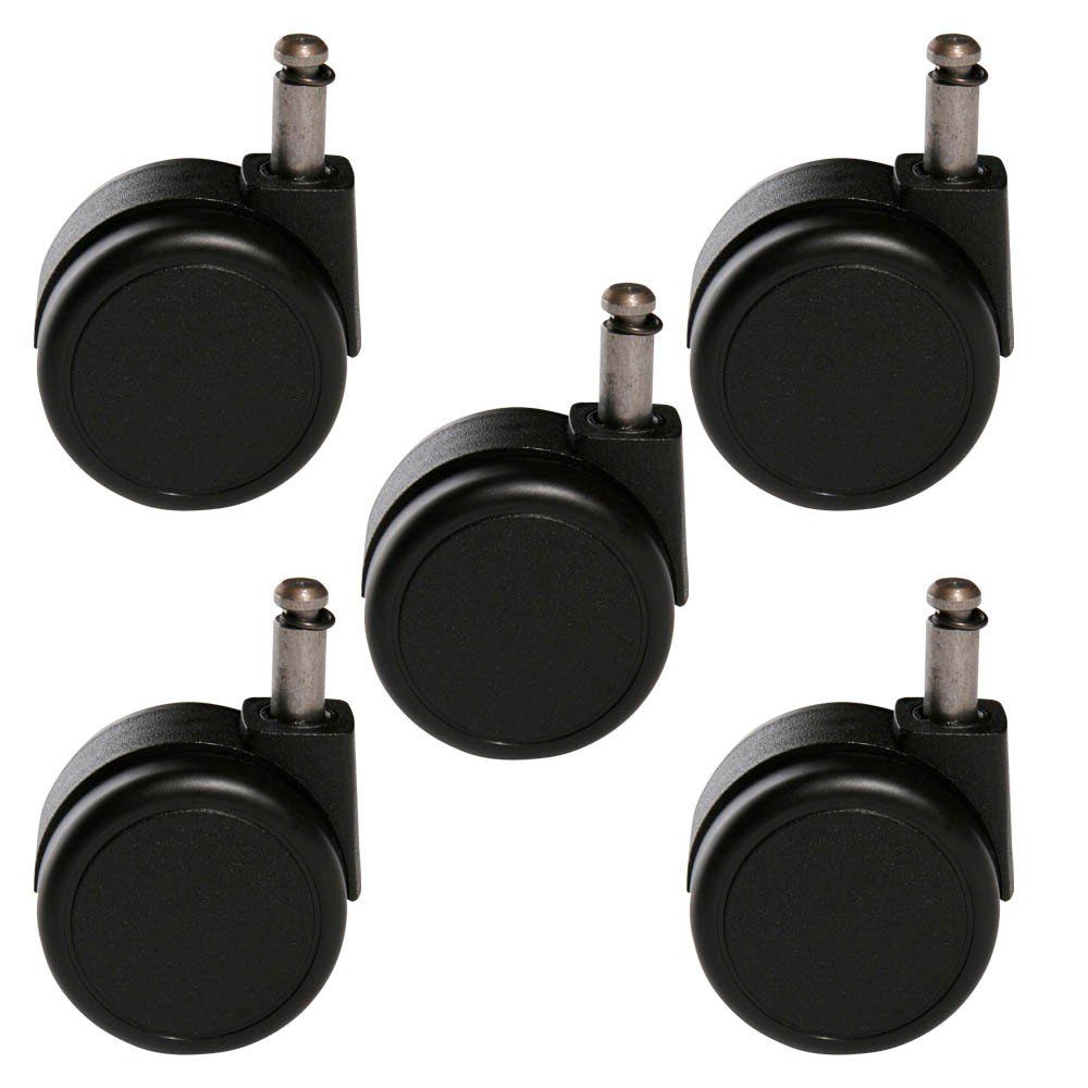 TOPSTAR Stuhlrolle 5 Stuhlrollen Ersatzrollen für weiche Böden 26x10x55mm
