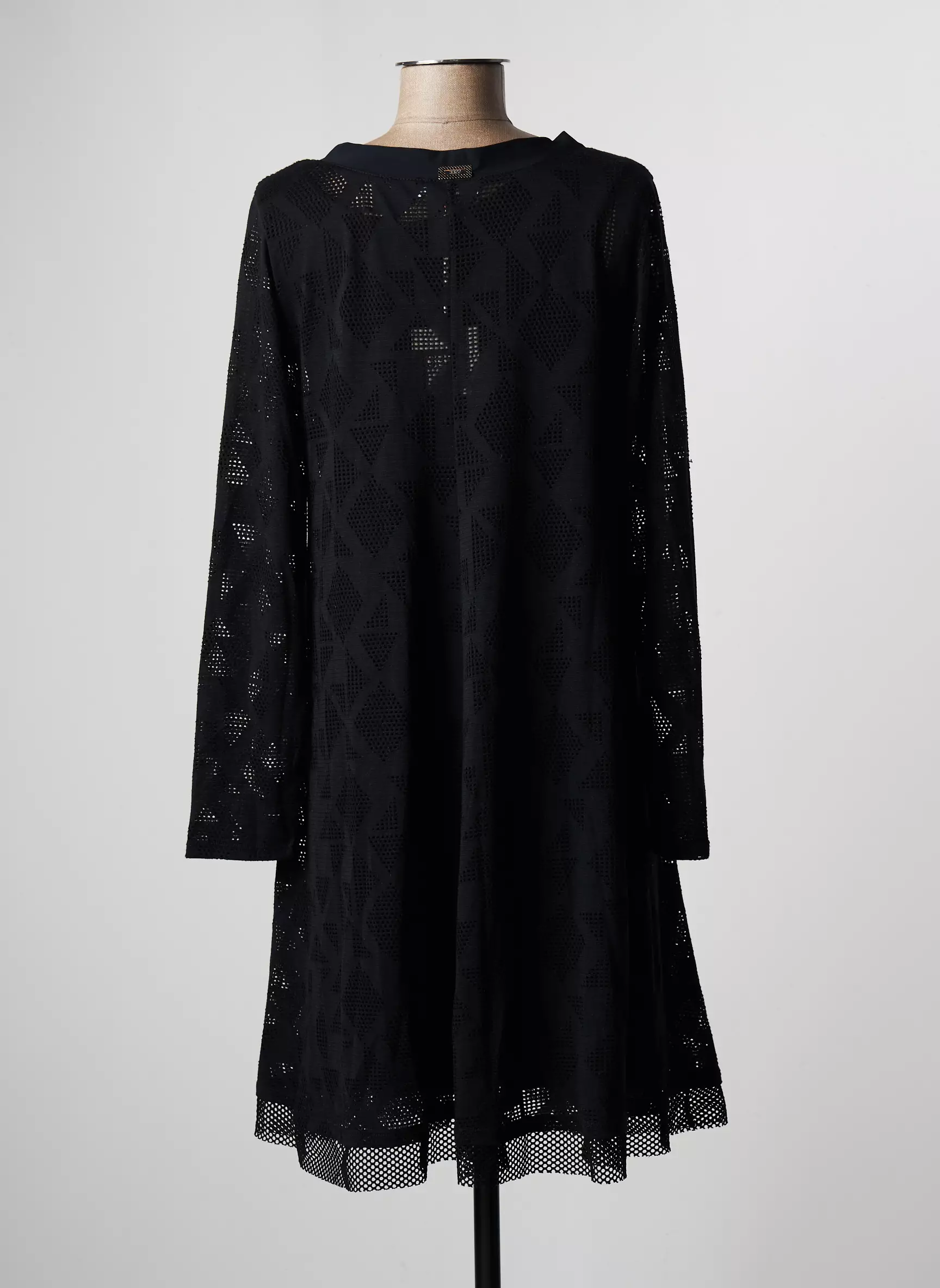 3322 Robes Mi Longues Femme couleur noir