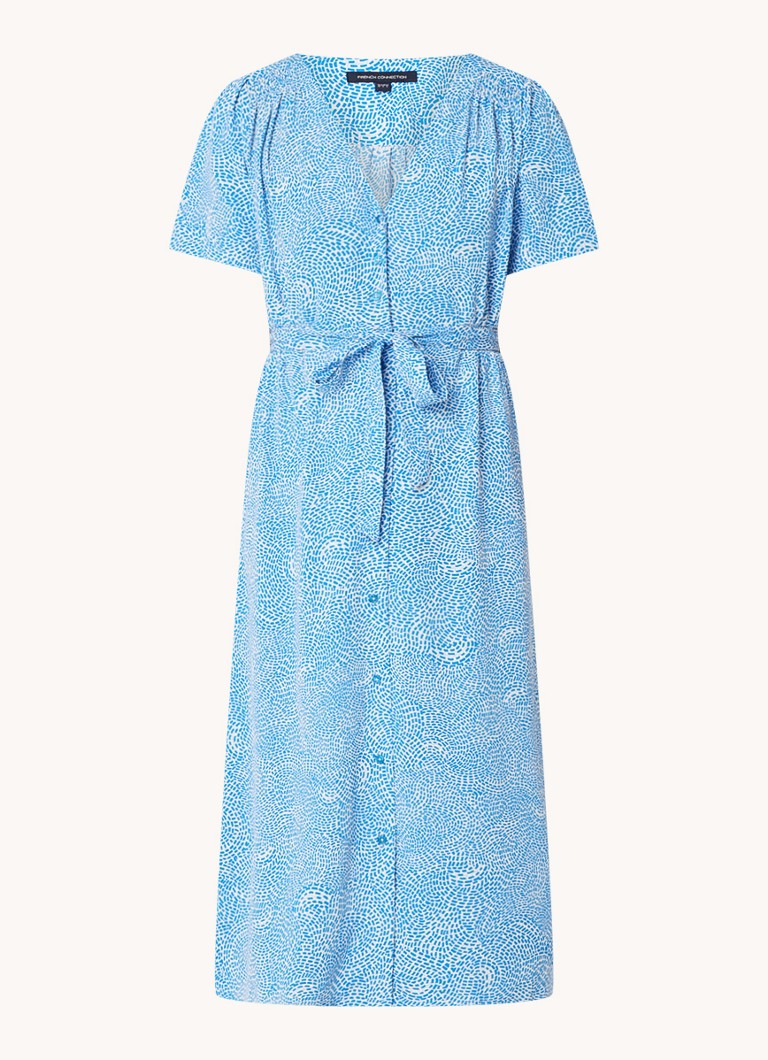 Robe-chemise midi Bernice de French Connection, imprimée et à ceinture à nouer