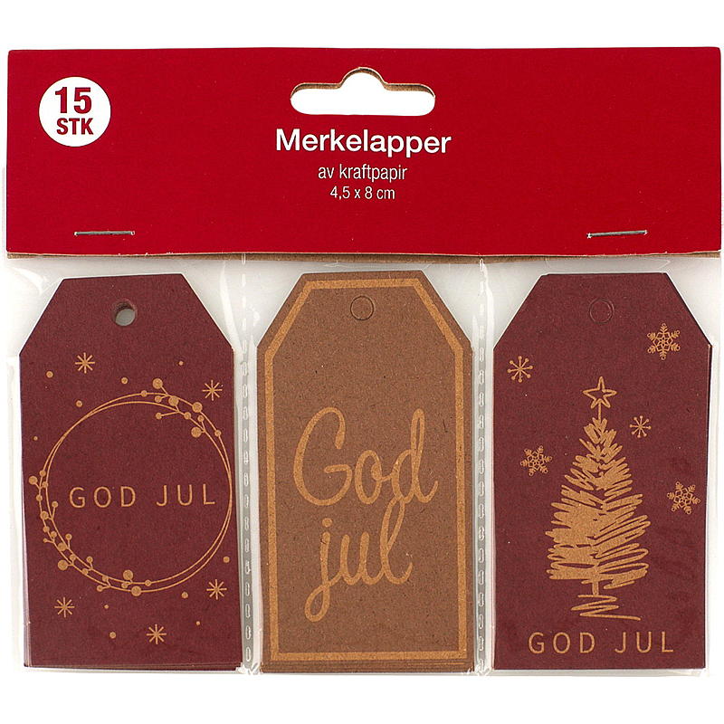 Home Gavemerkelapp 15-pk Kraft