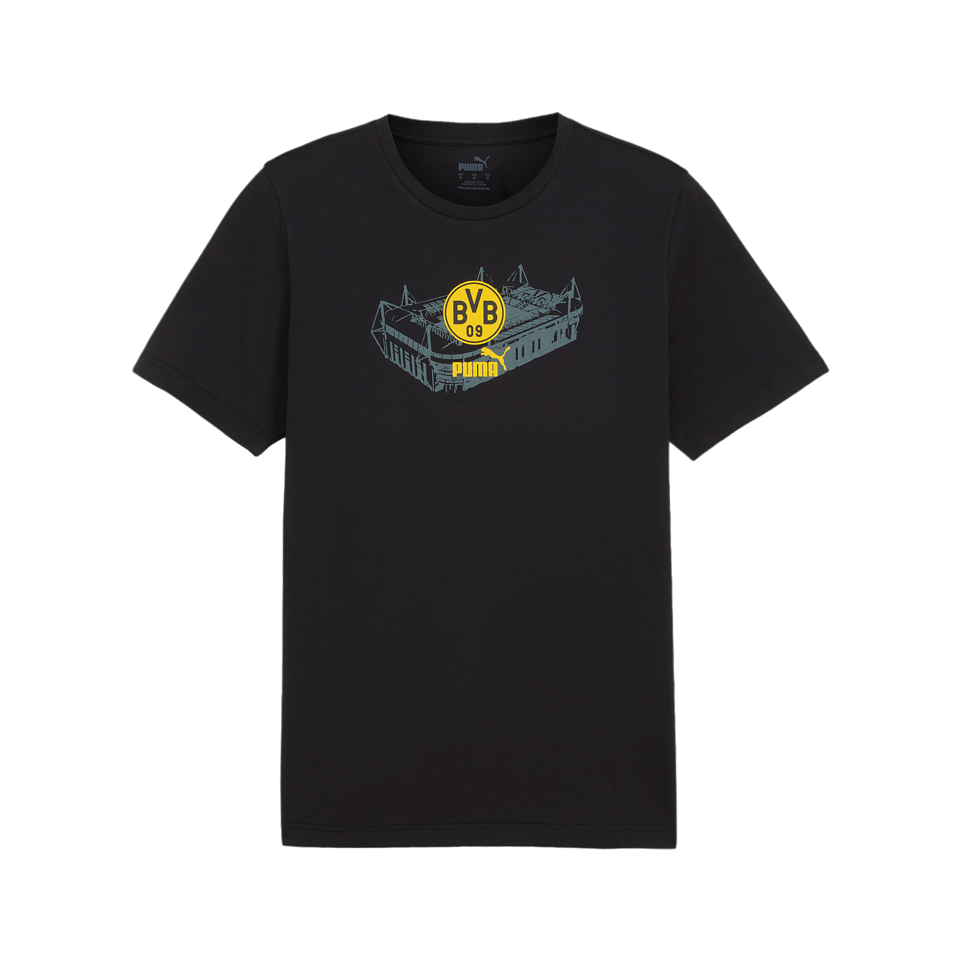 PUMA BVB Dortmund Ftbl ICONS T-Shirt Schwarz F03