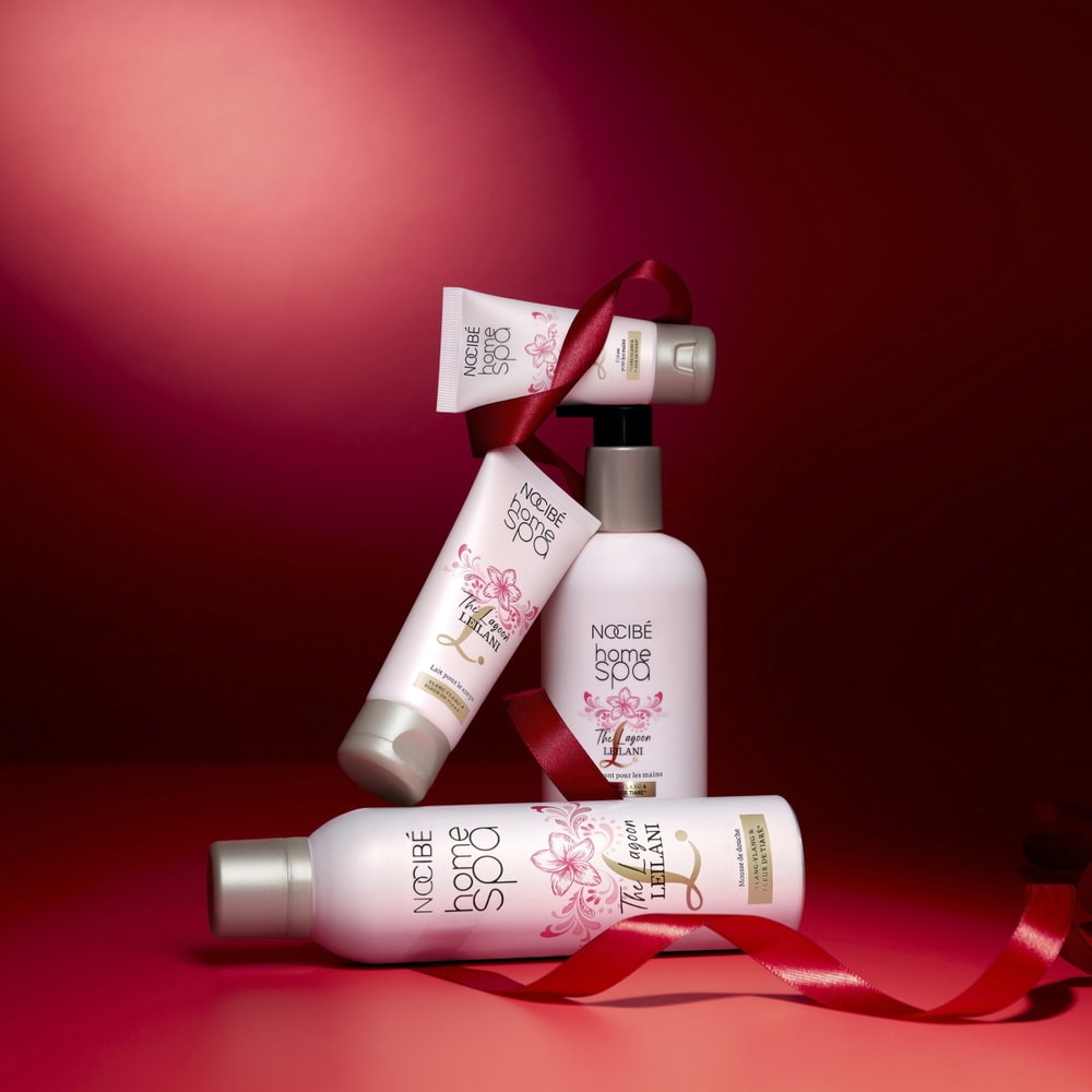 Nocibé Home Spa - Coffret Leilani Bliss Echappée Bien-être Lait corps, mousse de douche, crème mains & gel lavant mains