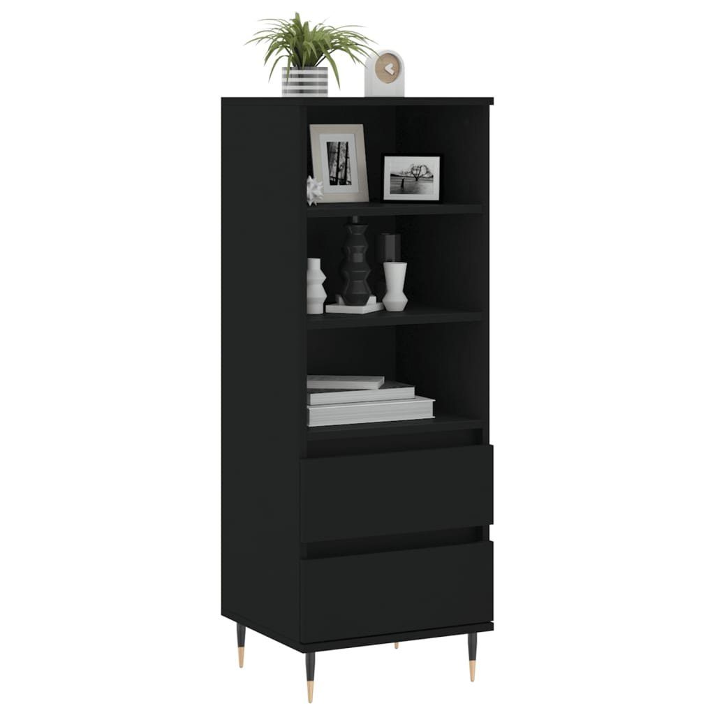 vidaXL Sideboard Highboard Schwarz 40x36x110 cm Holzwerkstoff (1 St)