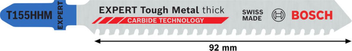 Bosch Blue Zubehör 2608902482 EXPERT Tough Metal dickes T155HHM Stichsägeblatt 3 Stück
