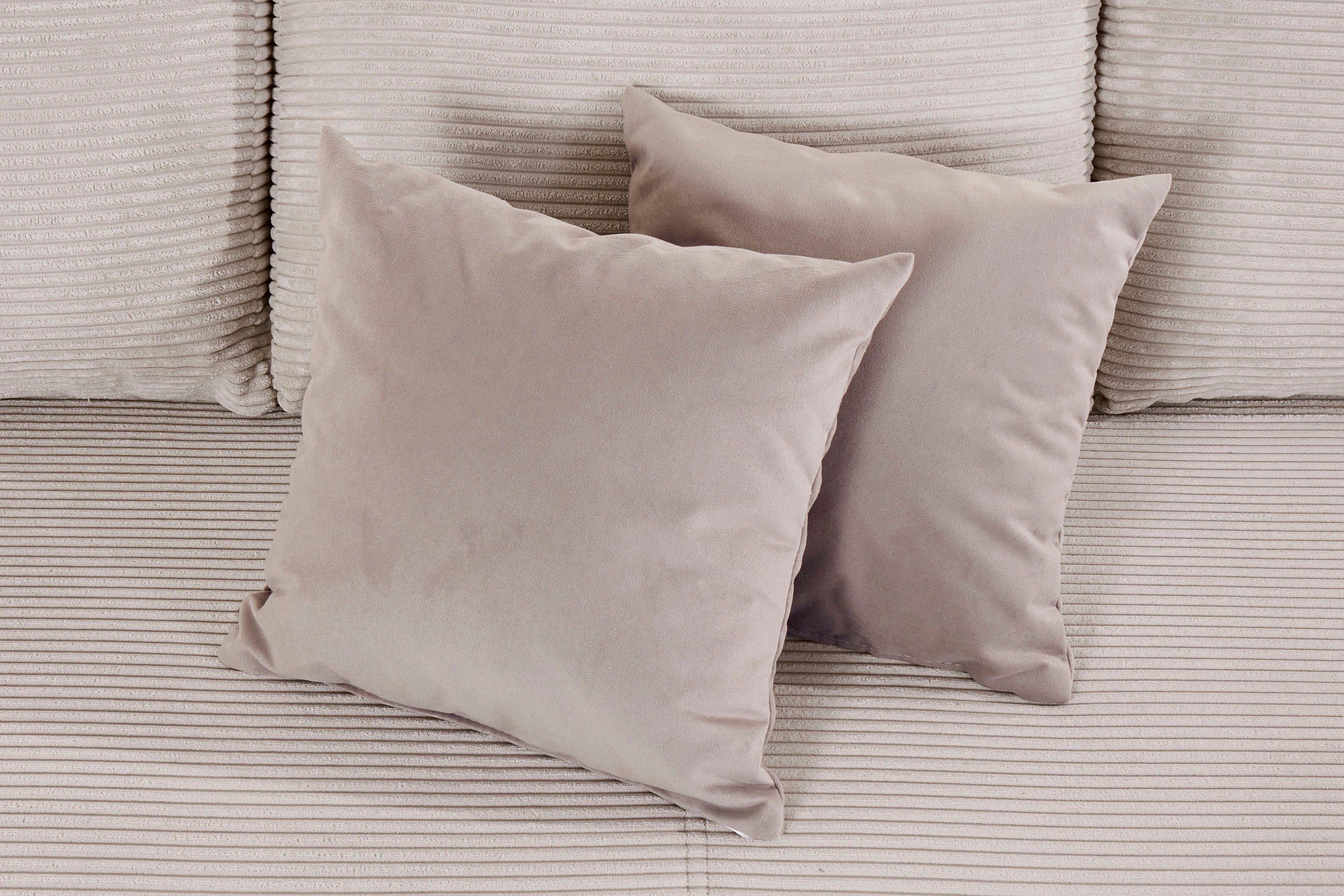COLLECTION AB Schlafsofa Yves, mit Bettkasten und Bettfunktion, 2 Zierkissen inklusive, in Cord