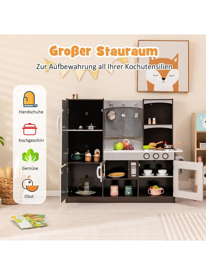 COSTWAY Spielküche ab 3 Jahre in Weiß günstig kaufen 97 cm