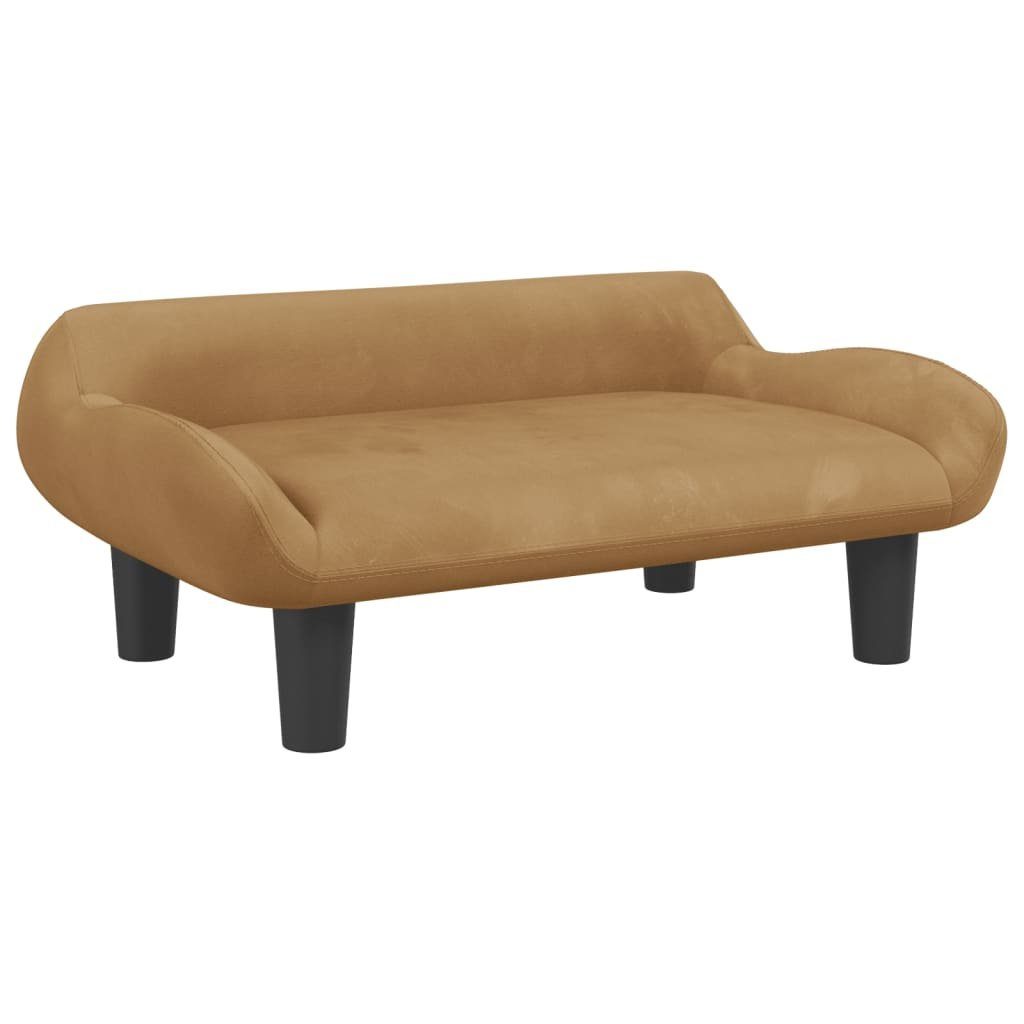 vidaXL Kindersofa Kindersofa Braun 70x40x24 cm Samt Kindercouch Kindermöbel Kinderzimmer