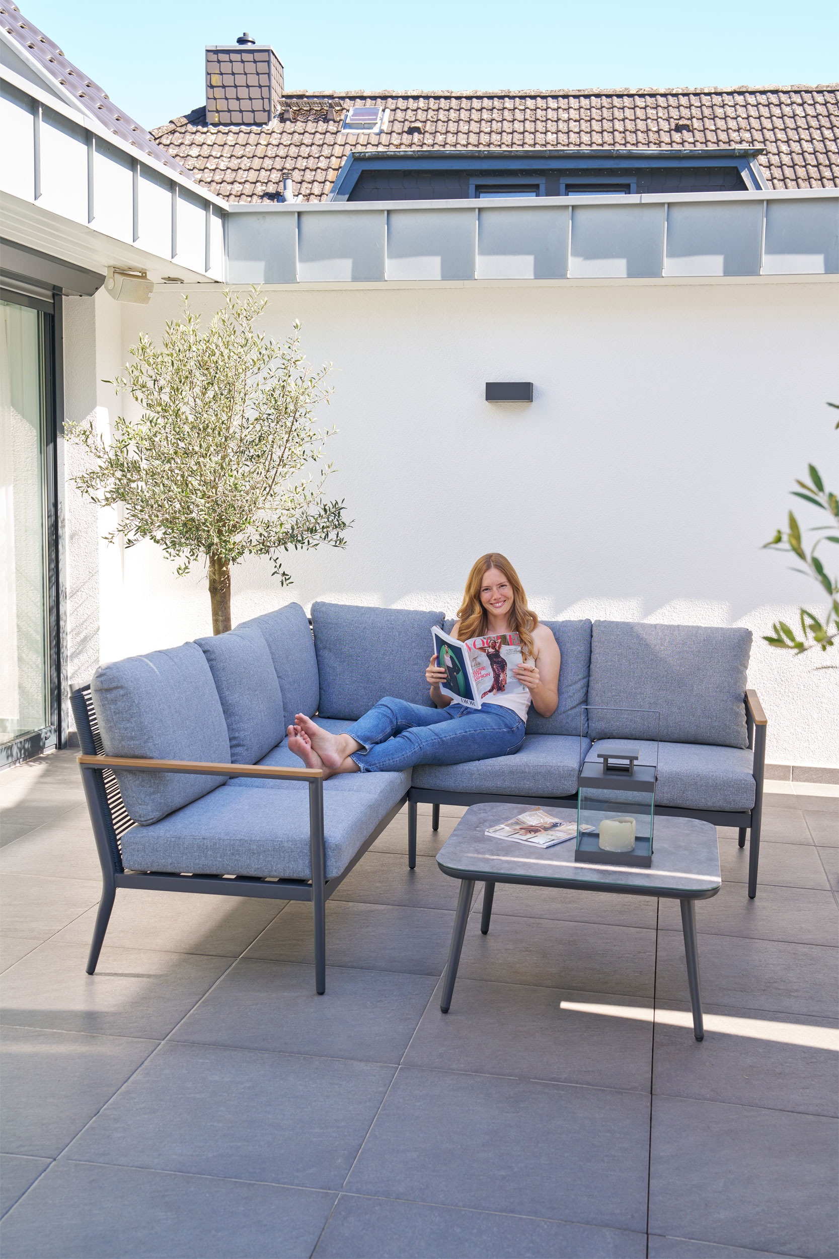 OUTDOORGartenlounge Eckset 3-teilig