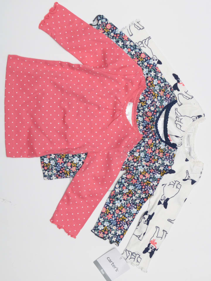 carter's 3er-Set: Longsleeves in Pink/ Dunkelblau günstig kaufen 74
