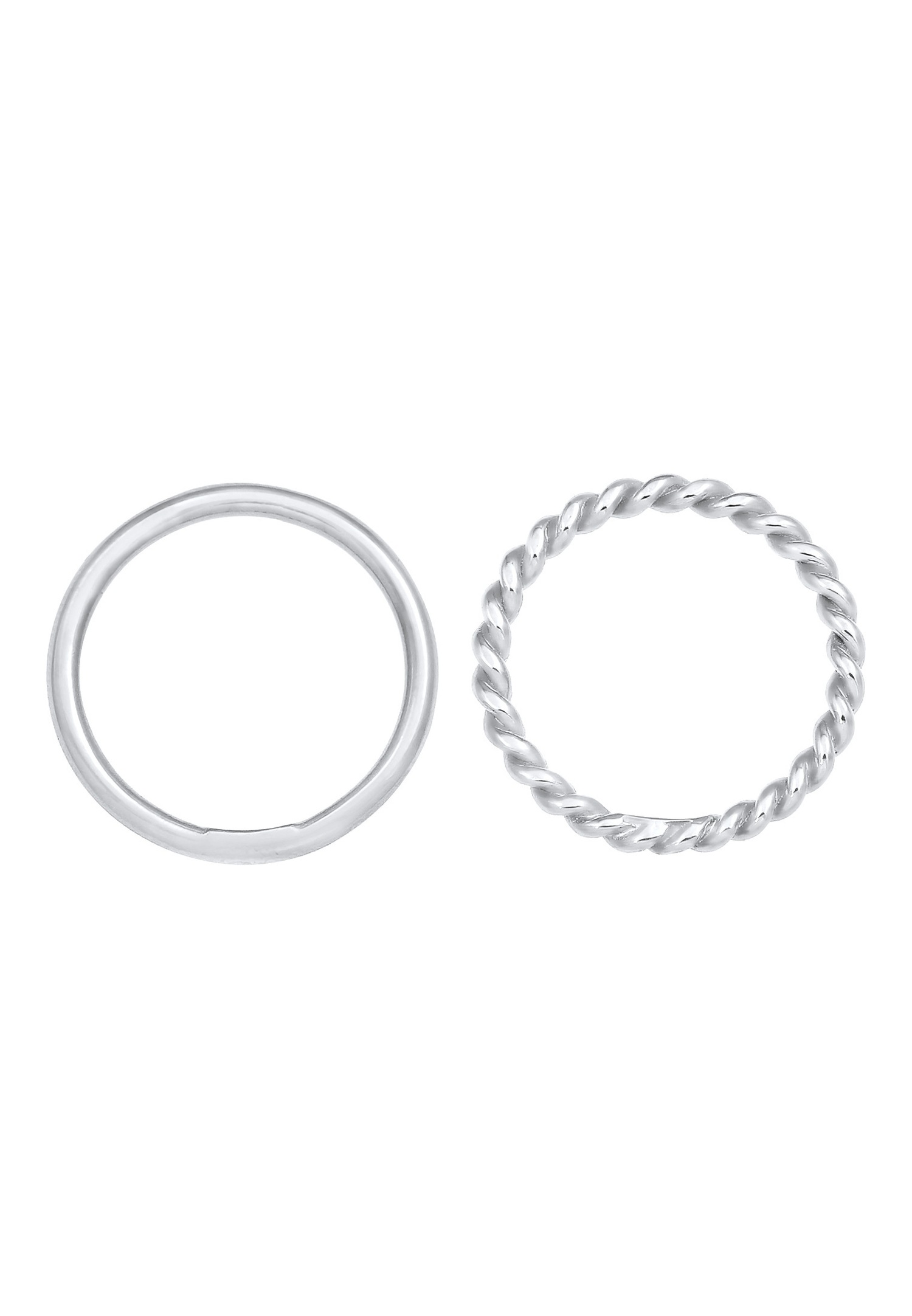 Elli dame Twisted Basic-sett med 2 i 925 sterlingsølv