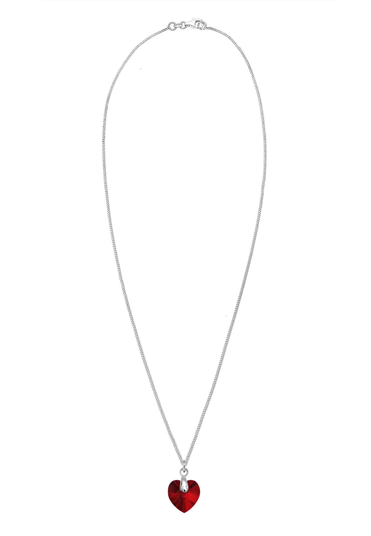 Elli Heart Crystal Necklace (925/1000) Silver