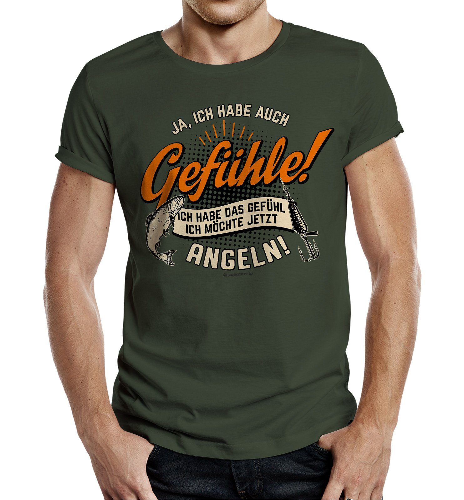 Rahmenlos T-Shirt Das Geschenk für Angler 