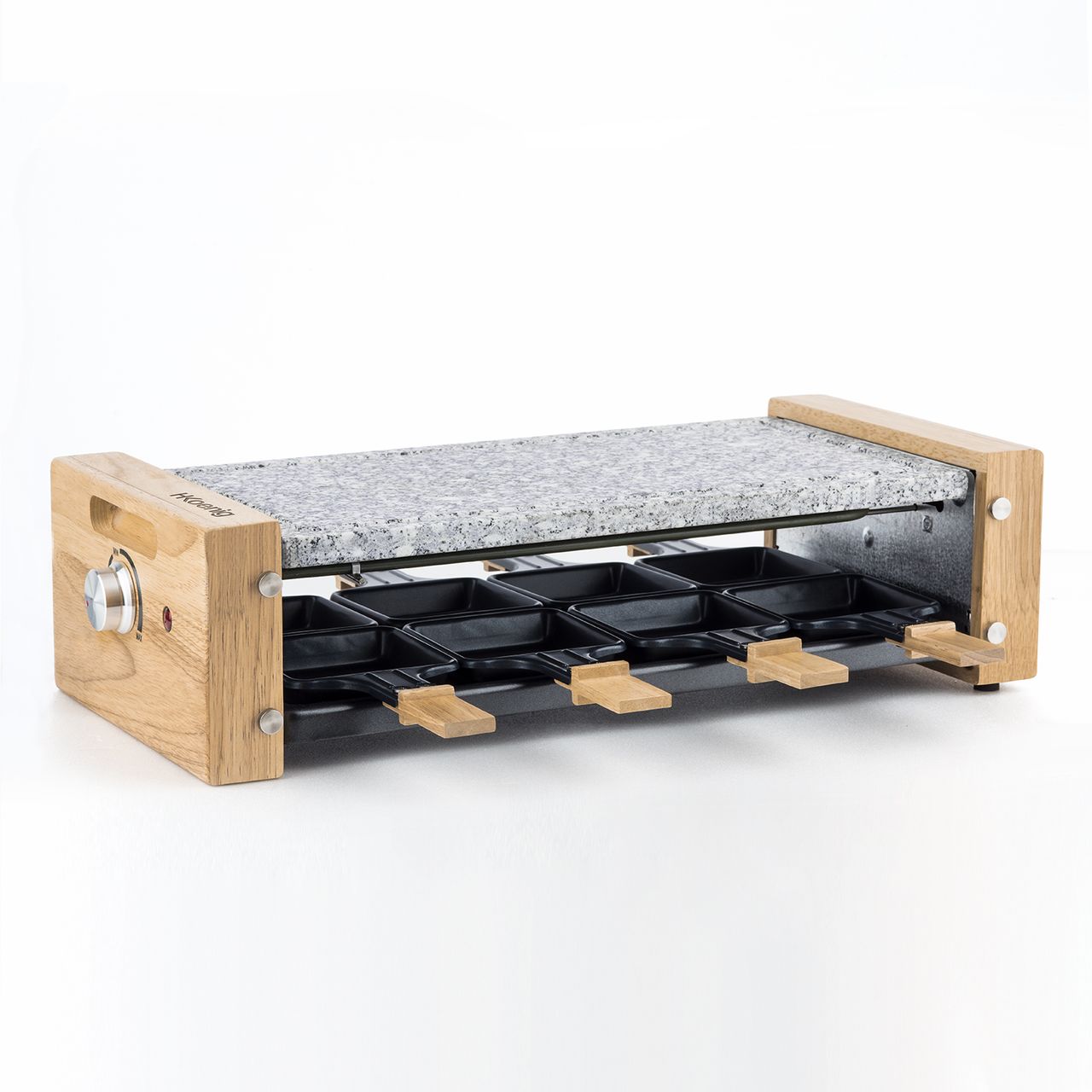 H.Koenig Raclette WOD8 für 8 Personen mit Steinplatte
