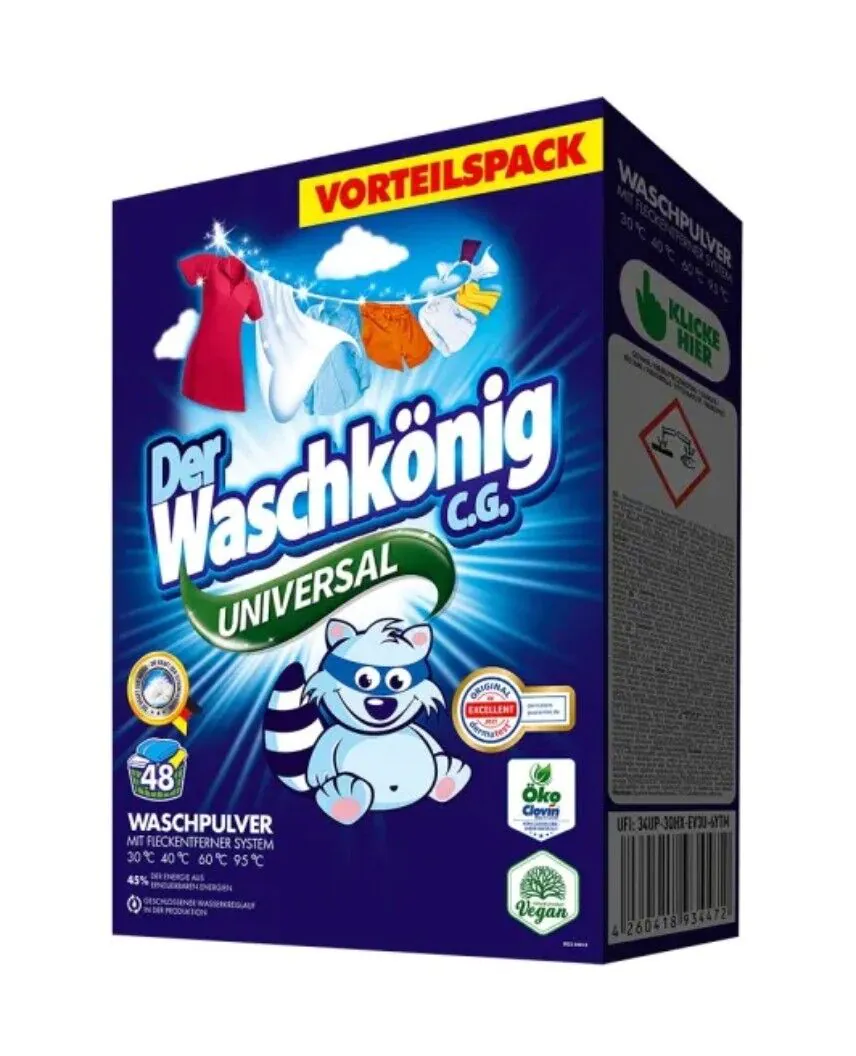 Der Waschkonig CG Universal Washing Powder, 2,88 kg
