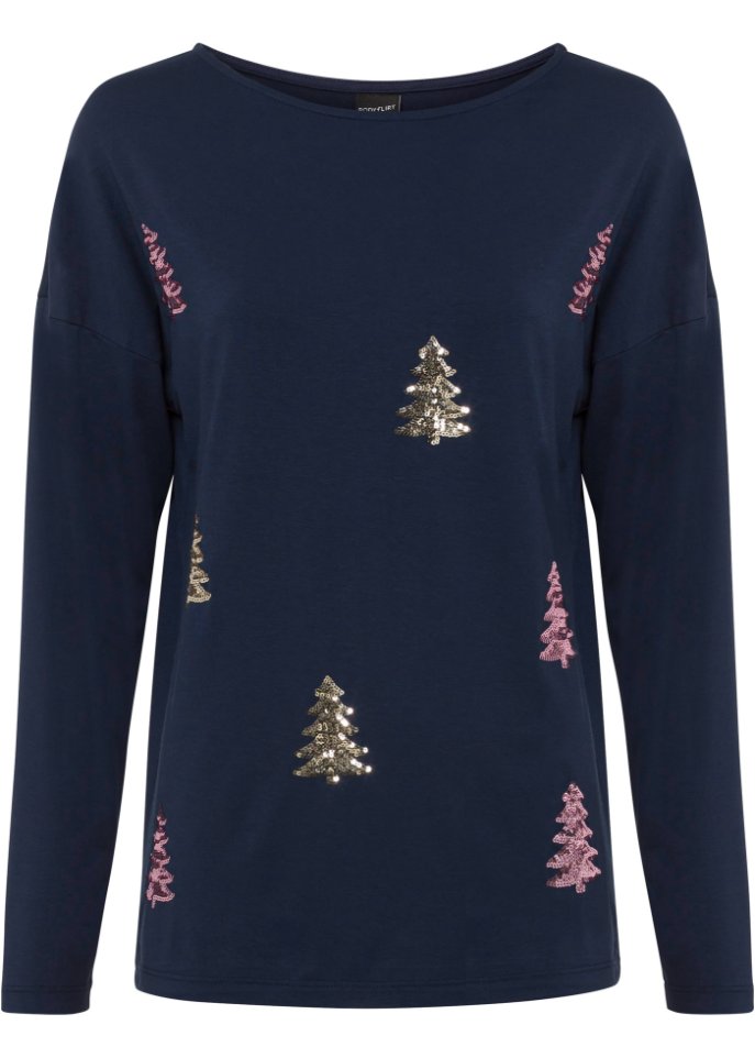 Oversize-Shirt mit Weihnachtsmotiv