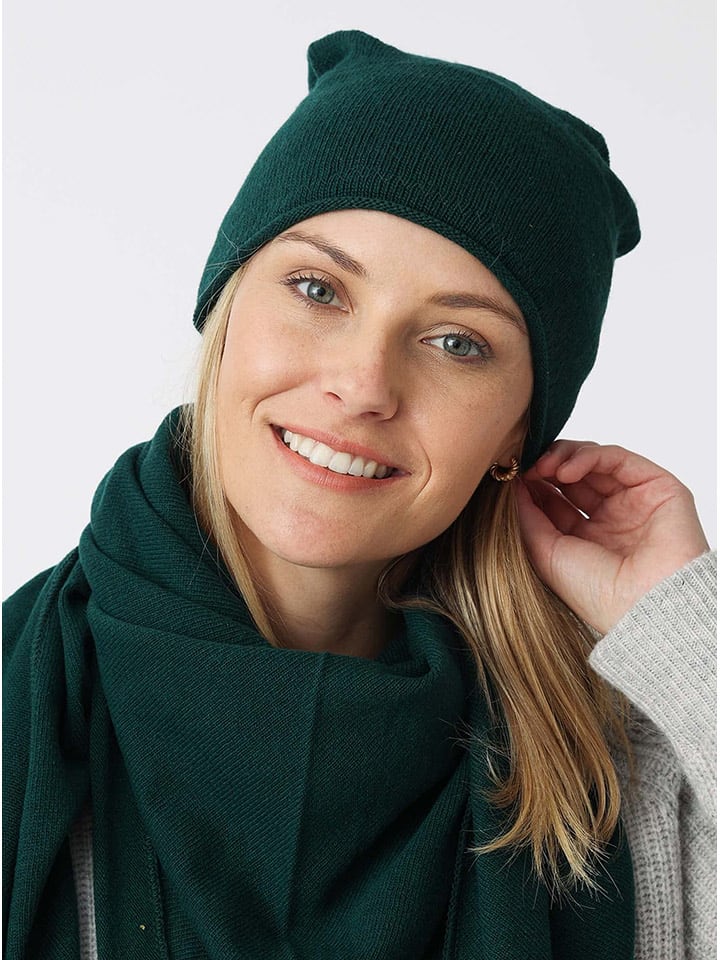Zwillingsherz Beanie in Dunkelgrüu günstig kaufen onesize
