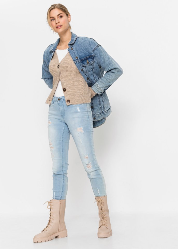 Jeansjacke in Oversize