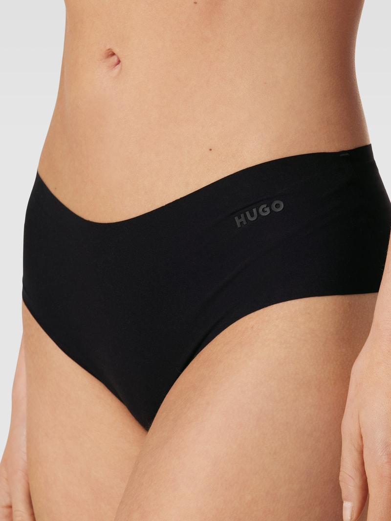 Slip mit Label-Detail Modell 'LASER' in schwarz