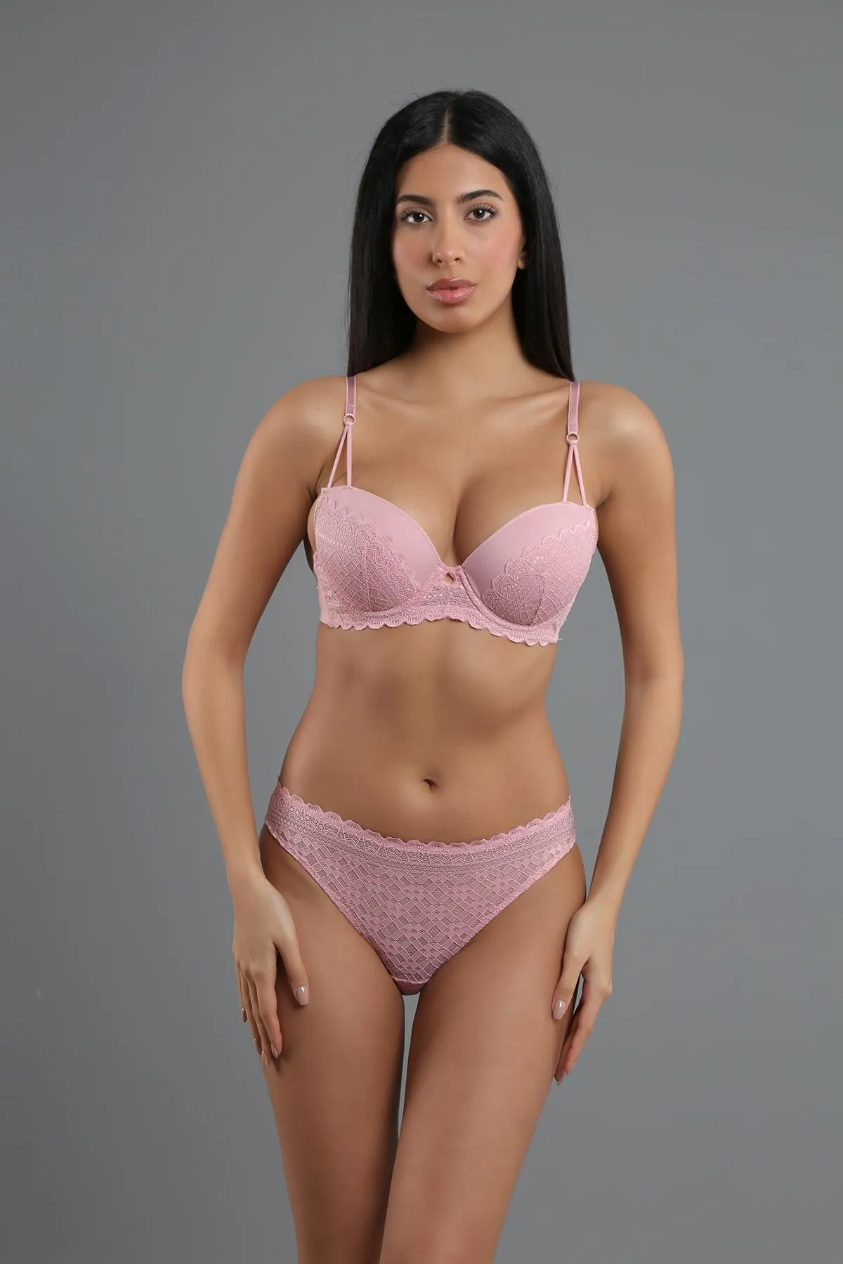 C&City  Gepolstertes BH-Höschenset C14158 Dusty Rose