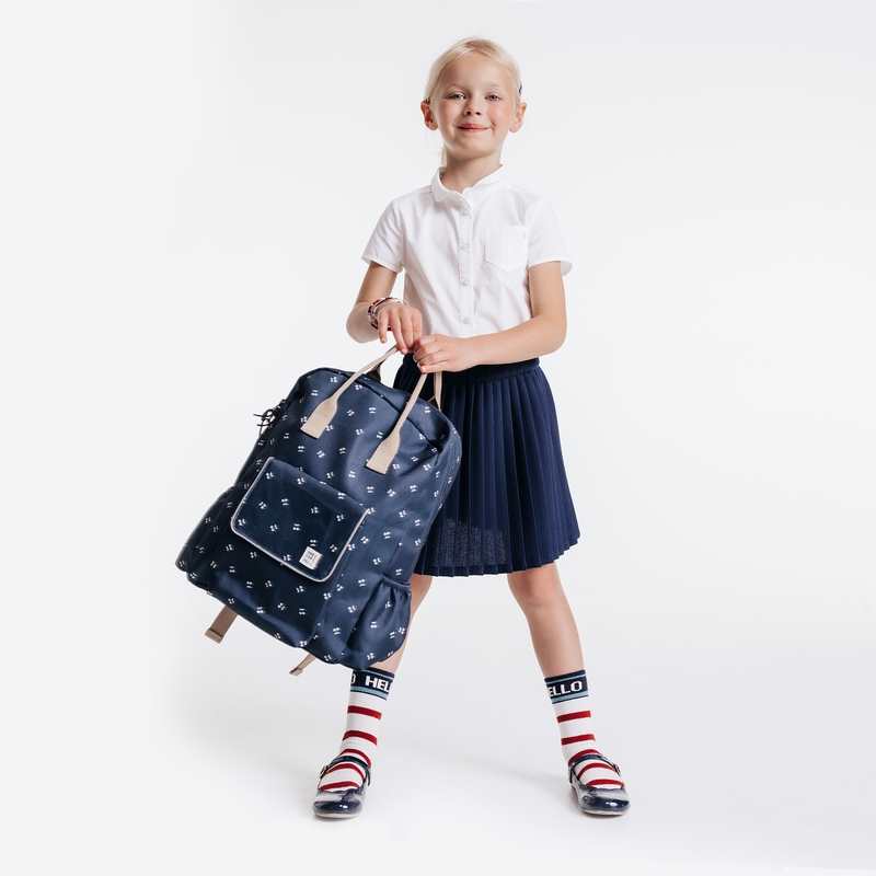 Sac à dos déperlant spécial rentrée des classes bleu fille
