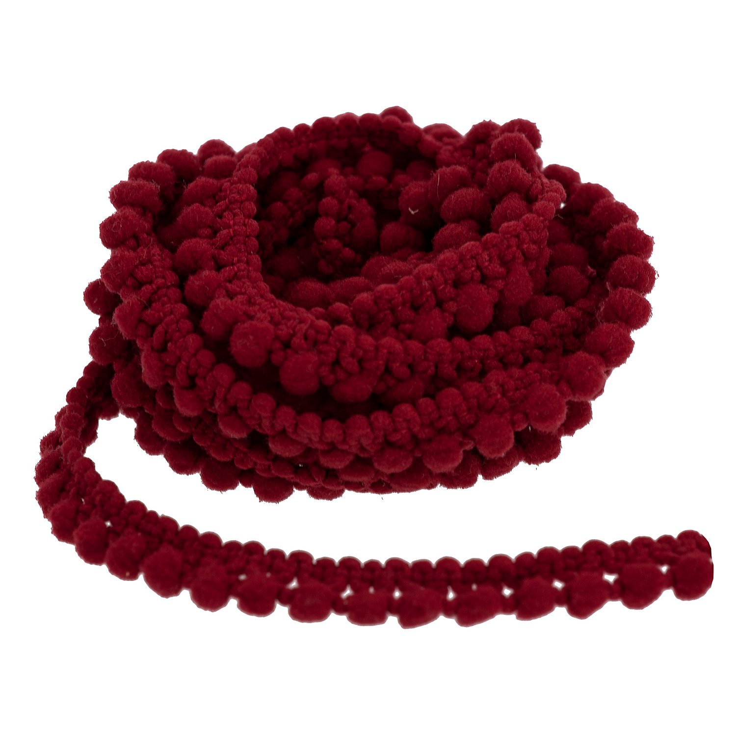 Pompon-Borte, bordeaux, 8 mm, 5 m