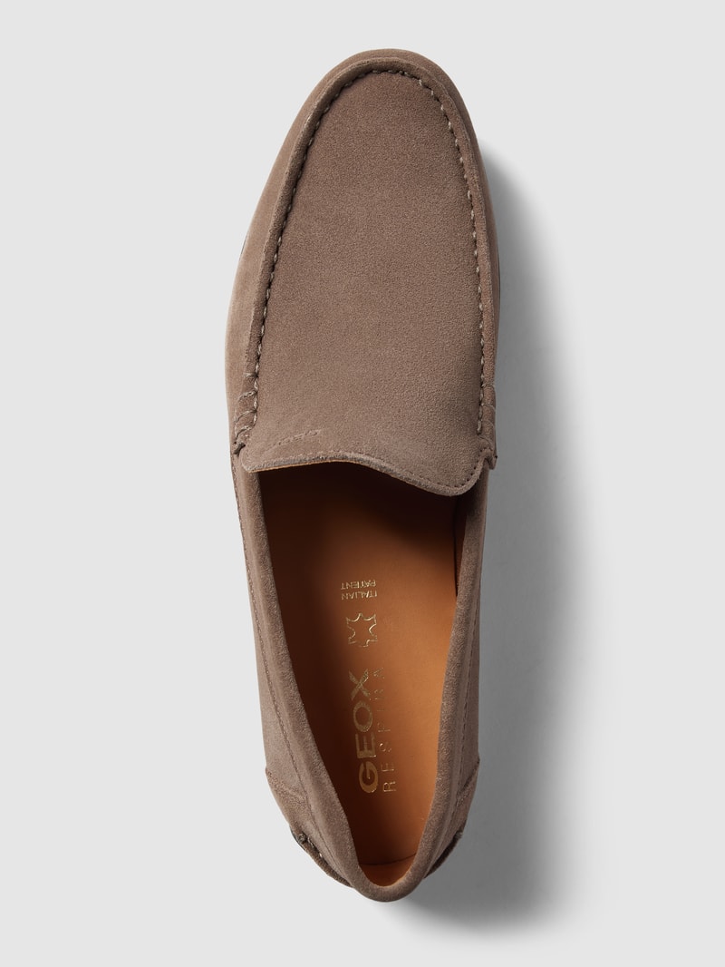 Mokassins mit Label-Detail Modell 'SIRON' in mittelgrau