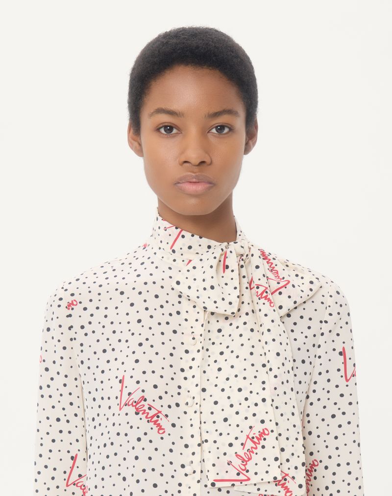 Plusdepois Bubble Crepe De Chine skjorte