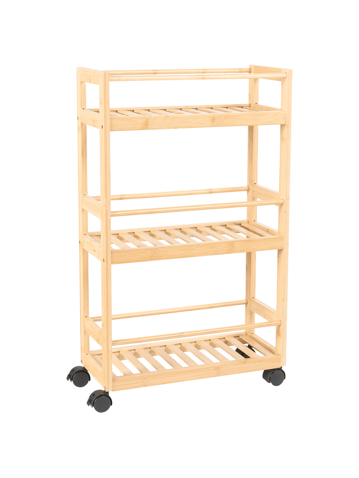 Beliani Badezimmerregal QUINTAY in Heller Holzfarbton - (W) 45 x (H) 75 x (L) 20 cm günstig kaufen onesize