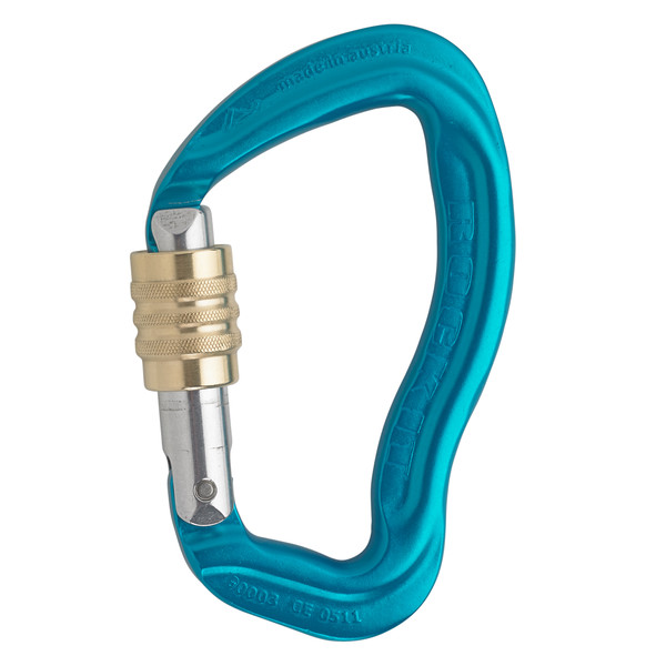 ROCKIT ID KARABINER, SCHRAUBVERSCHLUSS MIT MESSINGROLLE - Karabiner