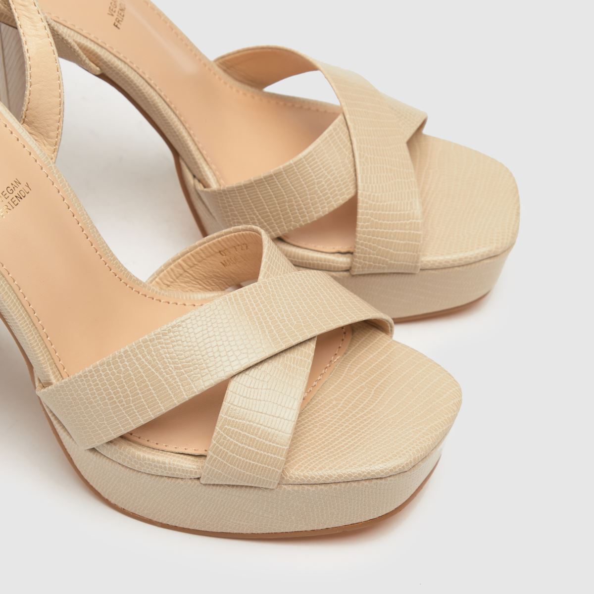 Schuh Skye platformos gyík sarkú cipő natúr színben