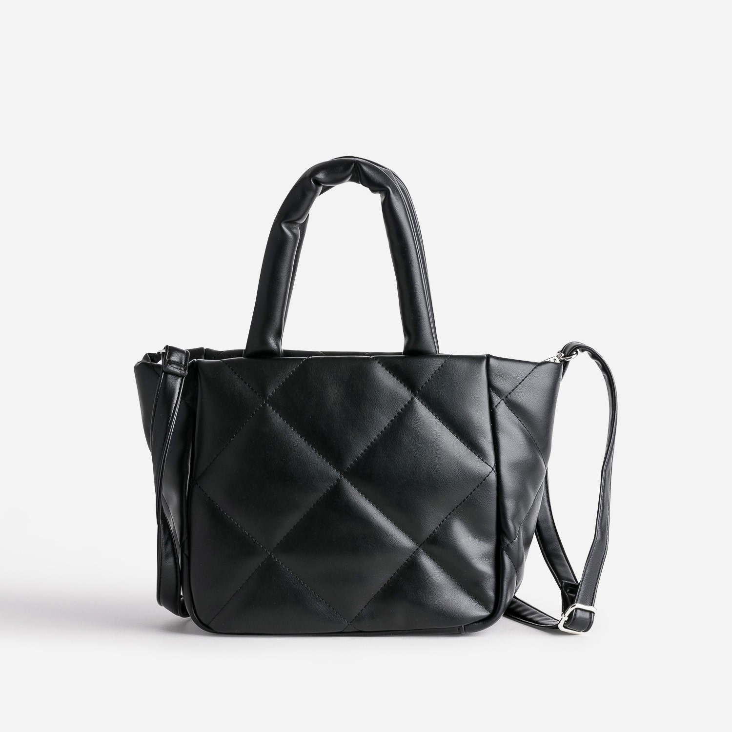 Sac à main TEXTO noir matelassé